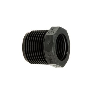 Reduzierstück, Muffe von 33,3 mm (G1") Aussengewinde auf 26,5 mm (G3/4") Innengewinde