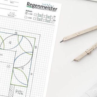 Planung automatische Gartenbewässerung für Plan Maßstab 1:100