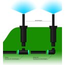 Versenkregner RM-Serie mit Nahbereichsdüse 360° Vollkreis 3,1 m T-Stück/Durchgang