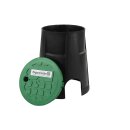 Ventilbox rund, für 1 Ventil, Filter, oder Kugelhahn